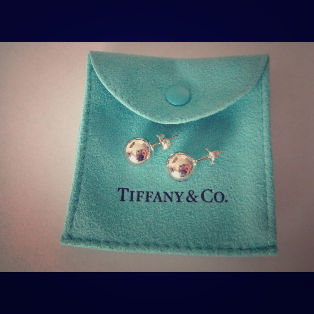 Tiffany & Co sterling silver ball earrings